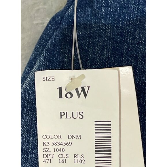 L.A, Blues womens plus size 18W stretch denim jean long skirt split 13" and leng - Picture 3 of 16